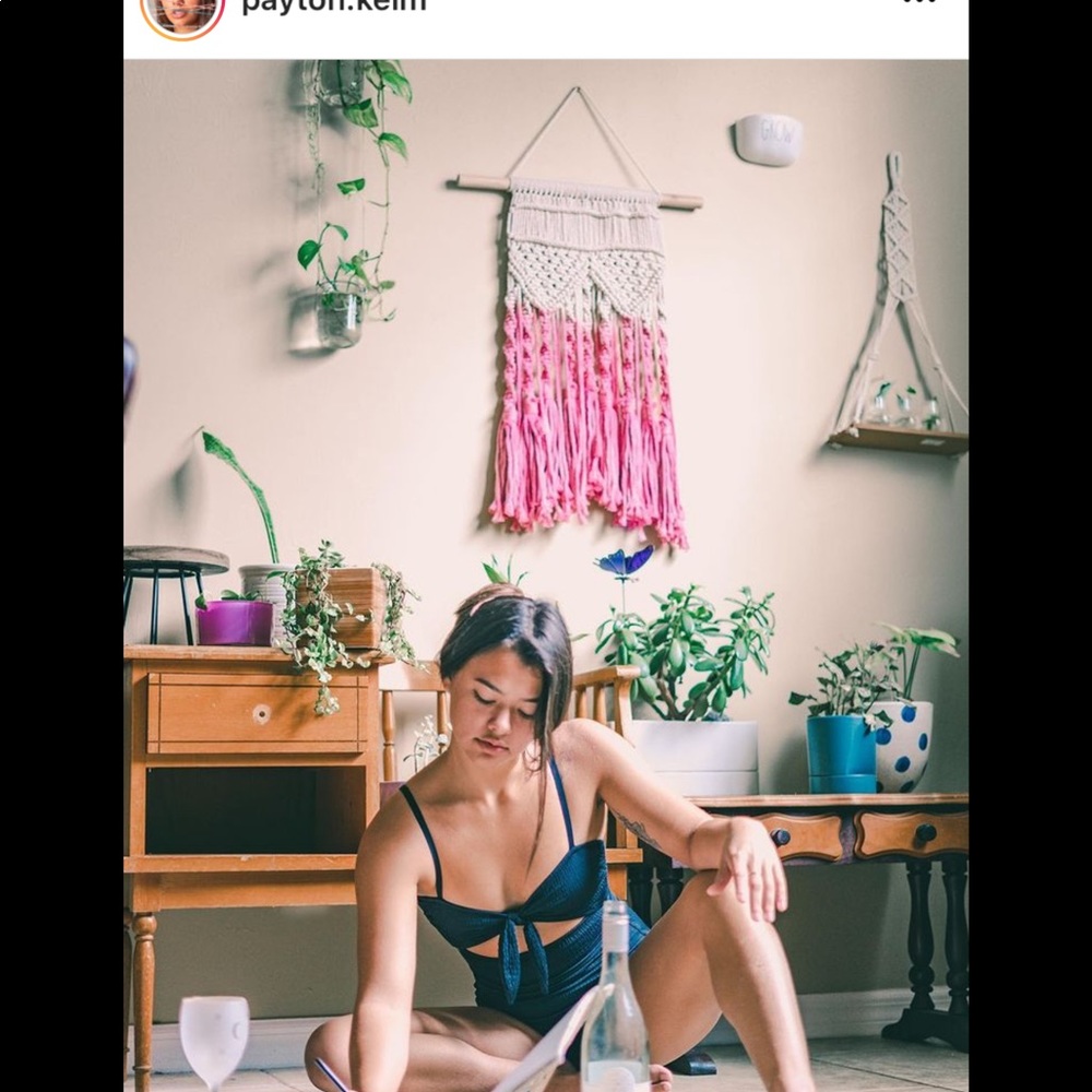 Black one-piece swimwear